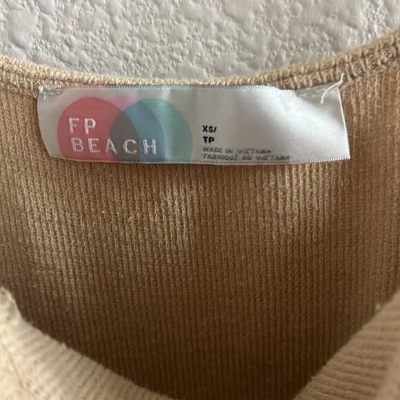Free People Beach FP Beach Textured Babydoll Bodysuit Top XS - Picture 3 of 6